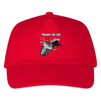 Trashed for Life Raccoon - Kids’ Baseball Cap - red - Front