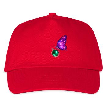 Emerald Rebirth – Cosmic Butterfly - Kids’ Baseball Cap - red - Front