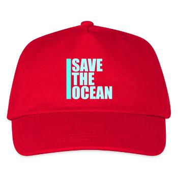 Save The Ocean Ocean Activism Environment Statement - Kids’ Baseball Cap - red - Front