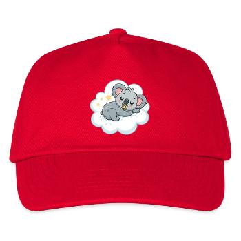 Dreamy Koala on Pacifier Cloud - Kids’ Baseball Cap - red - Front