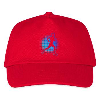 Geschenkidee für einen Running mit Running - Kinder Basecap - Rot - Vorne
