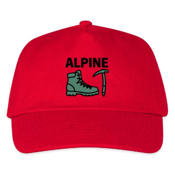 Wanderschuh Eispickel Alpine Bergsteigen Klettern - Kinder Basecap - Rot - Vorne