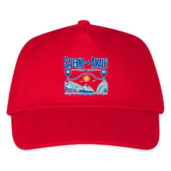 Salerno Amalfi Ferry Route Travel Souvenir - Kids’ Baseball Cap - red - Front