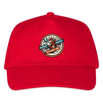 Pony PS Spruch Rund-Design - Kinder Basecap - Rot - Vorne