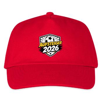 Aufsteiger 2026 Shield - Kinder Basecap - Rot - Vorne
