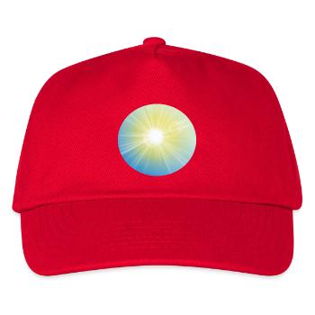 Sonnenstrahlen im Kreis - Kinder Basecap - Rot - Vorne