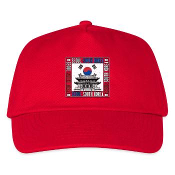 Séoul Corée du Sud, drapeau coréen Temple coréen - Casquette de baseball Enfant - rouge - Devant