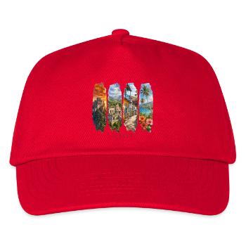 Haiti Vacation Travel – Caribbean Culture & Country Motif - Kids’ Baseball Cap - red - Front