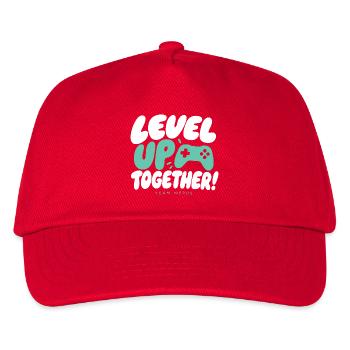 Level Up Together Team Nerds - Kids’ Baseball Cap - red - Front