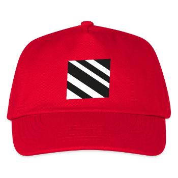 Motif diagonal noir blanc - Casquette de baseball Enfant - rouge - Devant