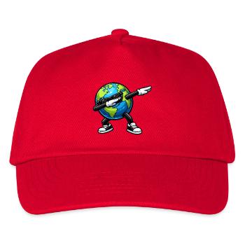 Dabbing Erde - Kinder Basecap - Rot - Vorne