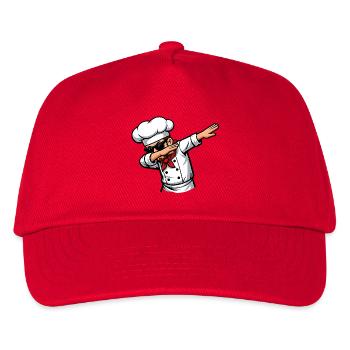 Dabbing Koch - Kinder Basecap - Rot - Vorne