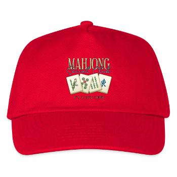 Mahjong Social Club Club Fliesen-Ding - Kinder Basecap - Rot - Vorne