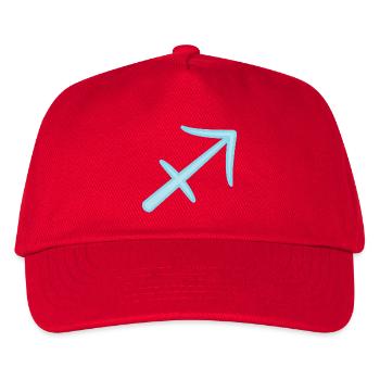 Sagittarius Zodiac Sign Symbol Pastel Blue - Kids’ Baseball Cap - red - Front