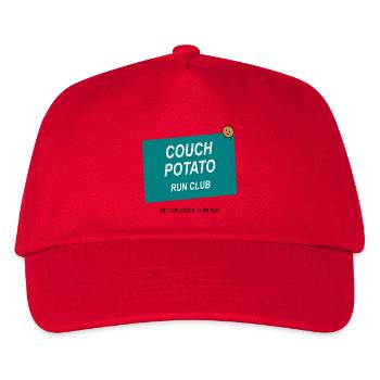 Couch Potato Laufclub - Kinder Basecap - Rot - Vorne