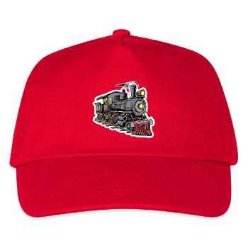 Steam Locomotive Graphics - Kids’ Baseball Cap - red - Front