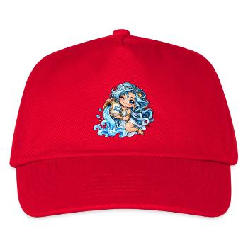 Wassermann Sternzeichen Frauen Kawaii - Kinder Basecap - Rot - Vorne