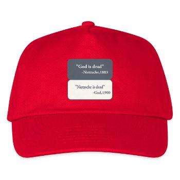 God is Dead - Nietzsche  - Kinder Basecap - Rot - Vorne