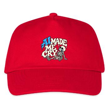 KI hat mich zum Weinen gebracht, Skelett. - Kinder Basecap - Rot - Vorne