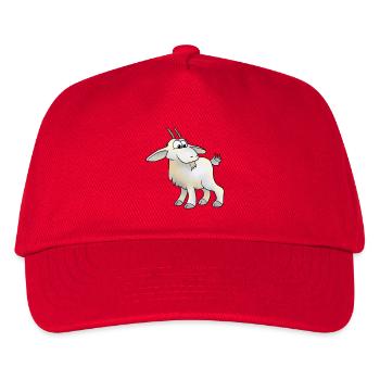 Ziege - Kinder Basecap - Rot - Vorne