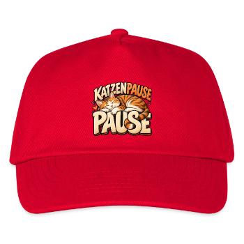 Katzenpause ist gut! Geschenkidee für Katzenfans - Kinder Basecap - Rot - Vorne