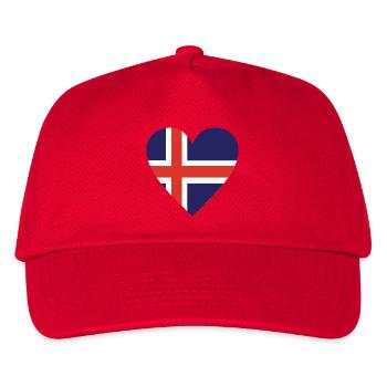 Island - Kinder Basecap - Rot - Vorne