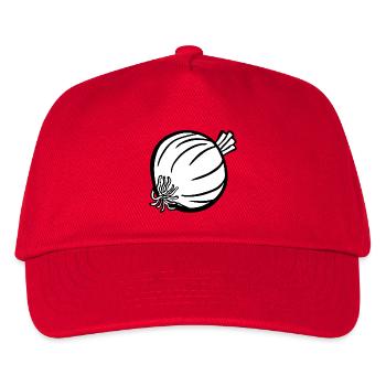 zwiebeln onion halloween gemuese vegetables37 - Kinder Basecap - Rot - Vorne
