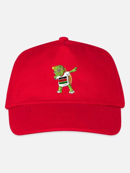Kenia Dabbing Schildkröte - Kinder Basecap - Rot