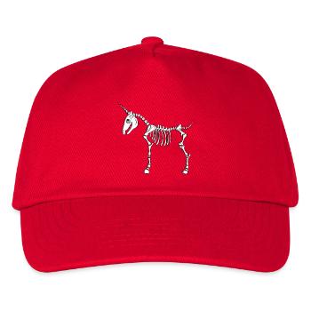 Einhorn Skelett - Einhörner - Fabelwesen - Comic - Kinder Basecap - Rot - Vorne