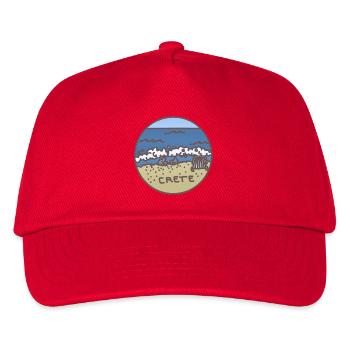 Kreta - Griechenland Illustration - Kinder Basecap - Rot - Vorne