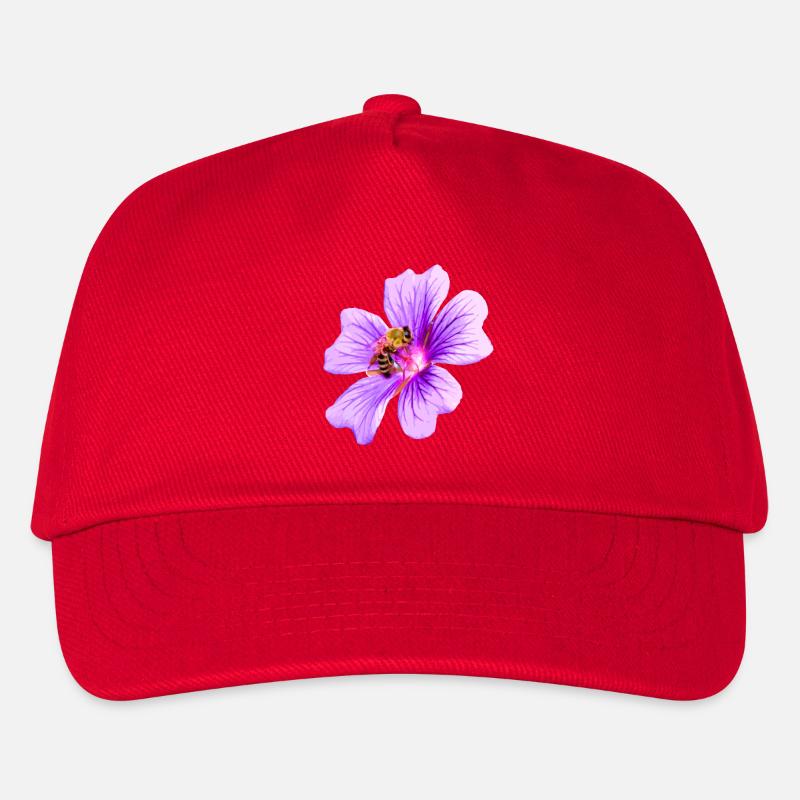 Biene Blüte - Kinder Basecap - Rot