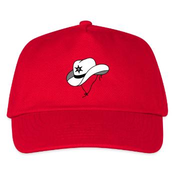 Chapeau de shérif avec petit crâne sur étoile de shérif - Casquette de baseball Enfant - rouge - Devant