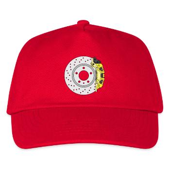 Disque de frein arrière jaune - Casquette de baseball Enfant - rouge - Devant