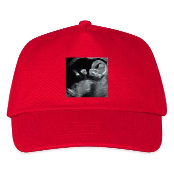 Fötus Silhouette Ultraschall - Kinder Basecap - Rot - Vorne