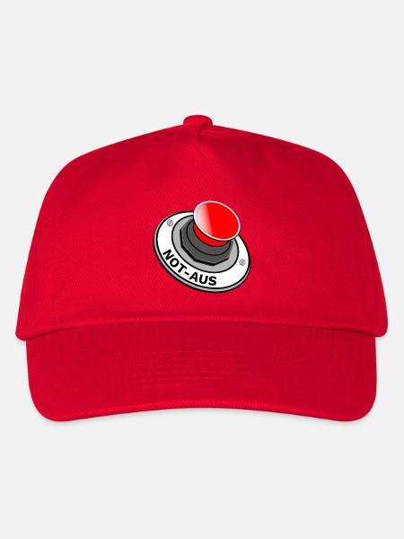 Not Aus Button Schalter für Genervte schnelle Ruhe - Kinder Basecap - Rot