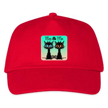 Wedding Engagement - Cat Decoration - Marriage - MRS - Kids’ Baseball Cap - red - Front