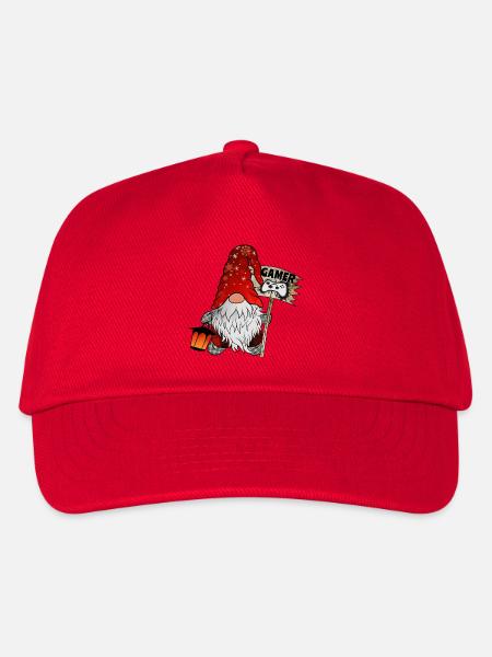 Gamer Wichtel Christmas Gnom - Kinder Basecap - Rot