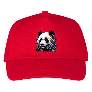 Panda - Kinder Basecap - Rot - Vorne