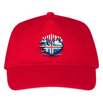 islande Islande 9 - Casquette de baseball Enfant - rouge - Devant