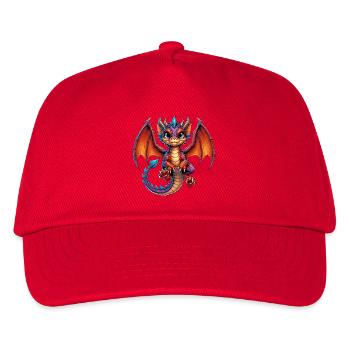 Drache - Kinder Basecap - Rot - Vorne