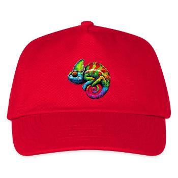 Chamäleon - Kinder Basecap - Rot - Vorne