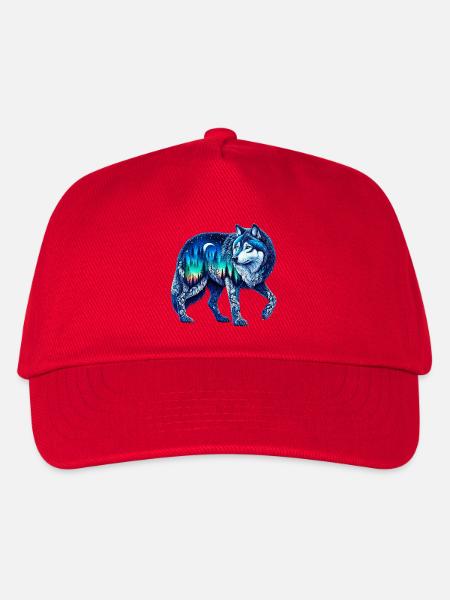 Wolf - Kinder Basecap - Rot
