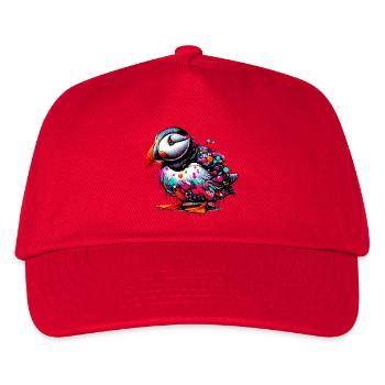 Papageitaucher - Kinder Basecap - Rot - Vorne