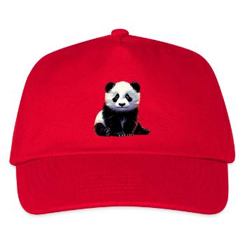 Panda - Kinder Basecap - Rot - Vorne