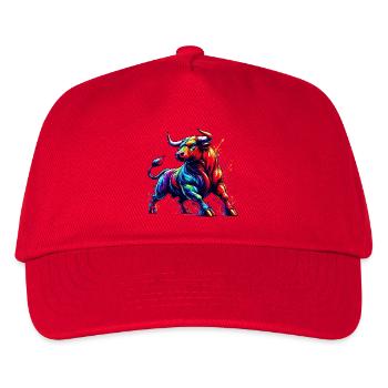 Stier - Kinder Basecap - Rot - Vorne