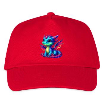 Drache - Kinder Basecap - Rot - Vorne