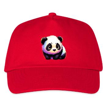 Panda - Kinder Basecap - Rot - Vorne