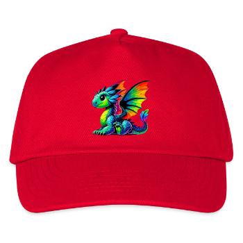 Drache - Kinder Basecap - Rot - Vorne