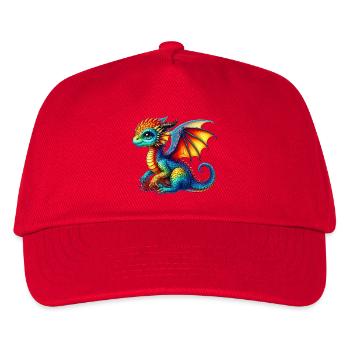 Drache - Kinder Basecap - Rot - Vorne