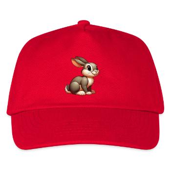 Kaninchen - Kinder Basecap - Rot - Vorne